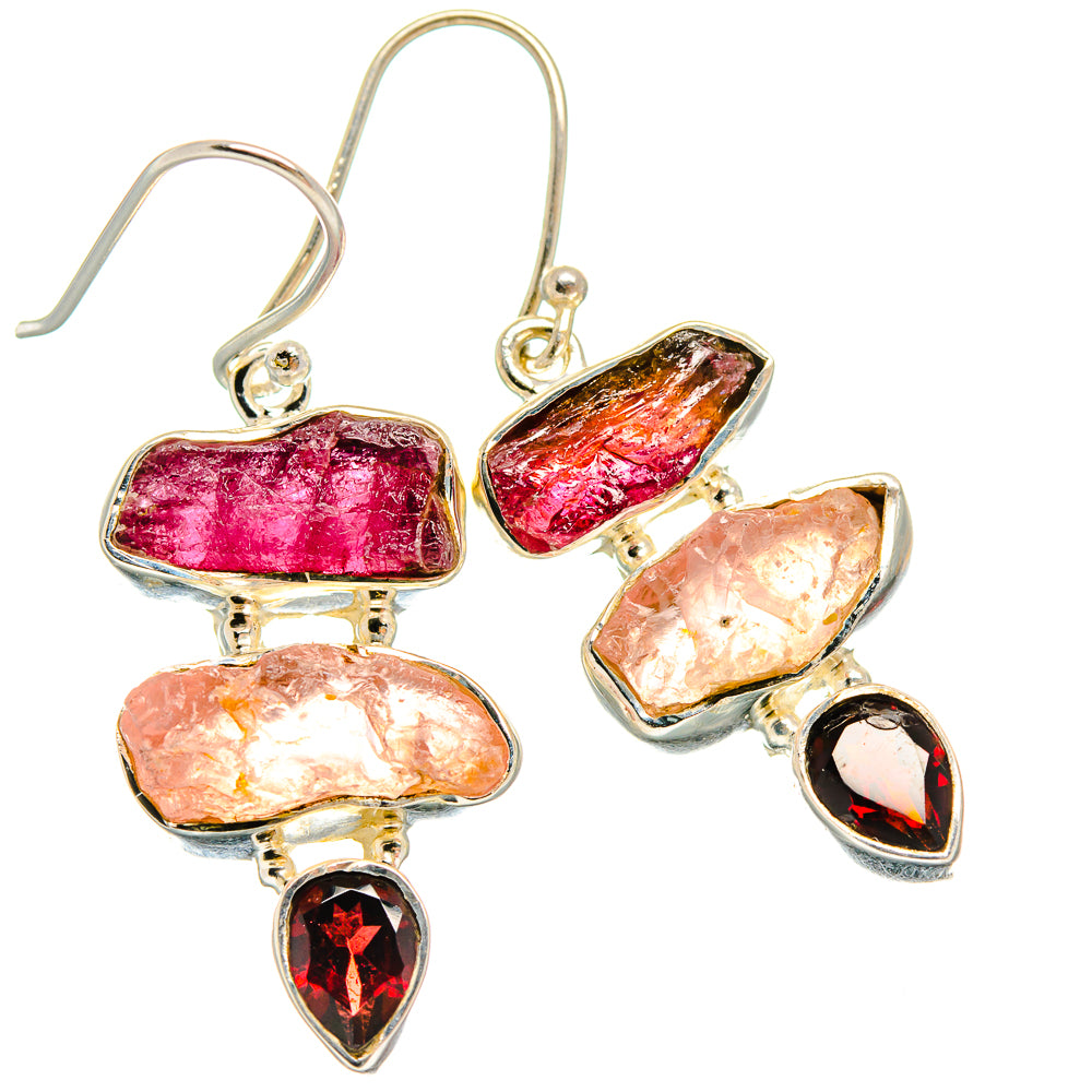 Rose Quartz Earrings handcrafted by Ana Silver Co - EARR425926 - Photo 2
