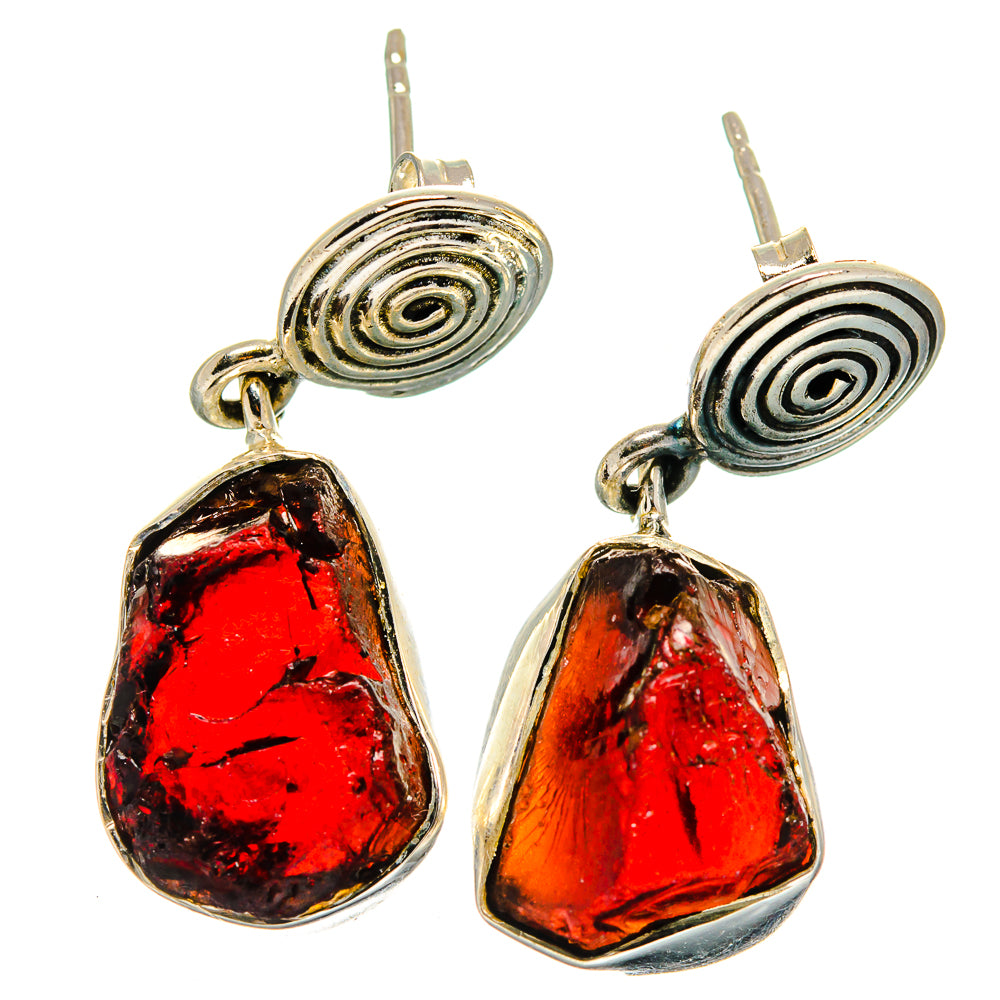 Garnet Earrings handcrafted by Ana Silver Co - EARR425944 - Photo 2