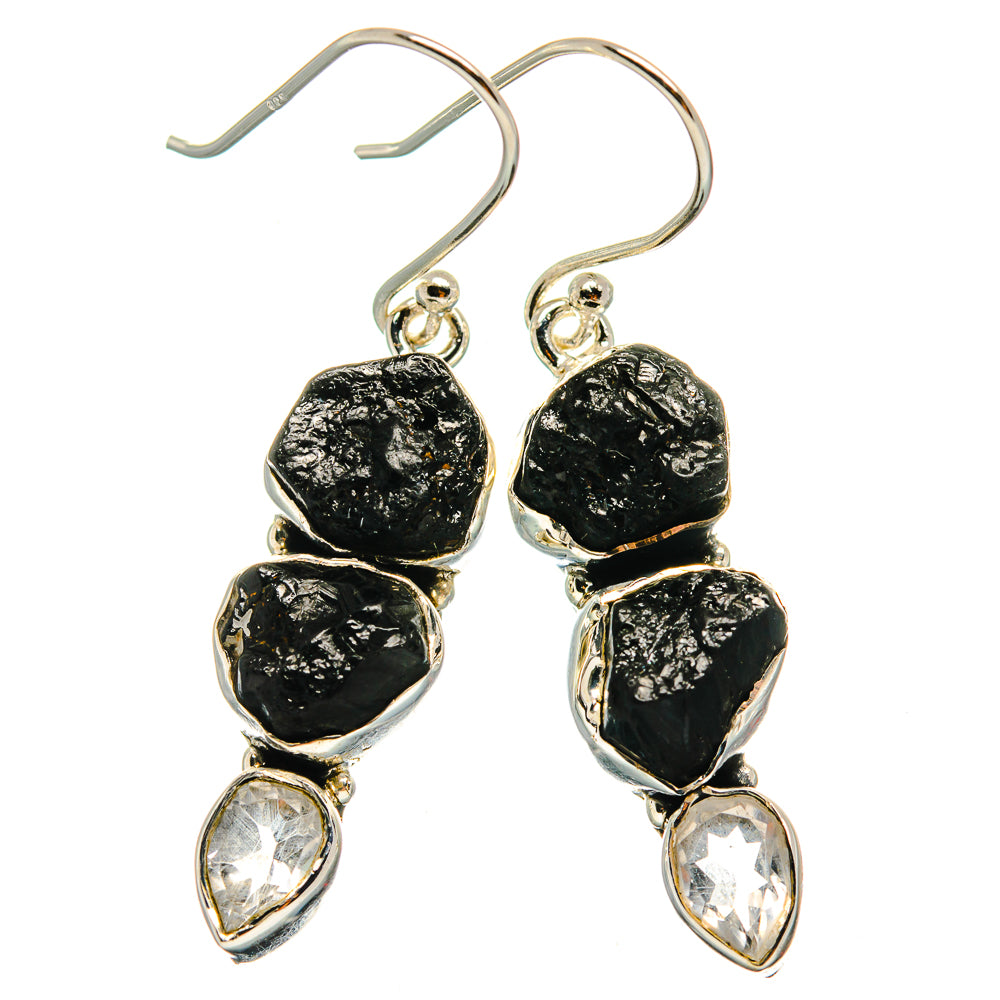 Tektite Earrings handcrafted by Ana Silver Co - EARR425971 - Photo 2