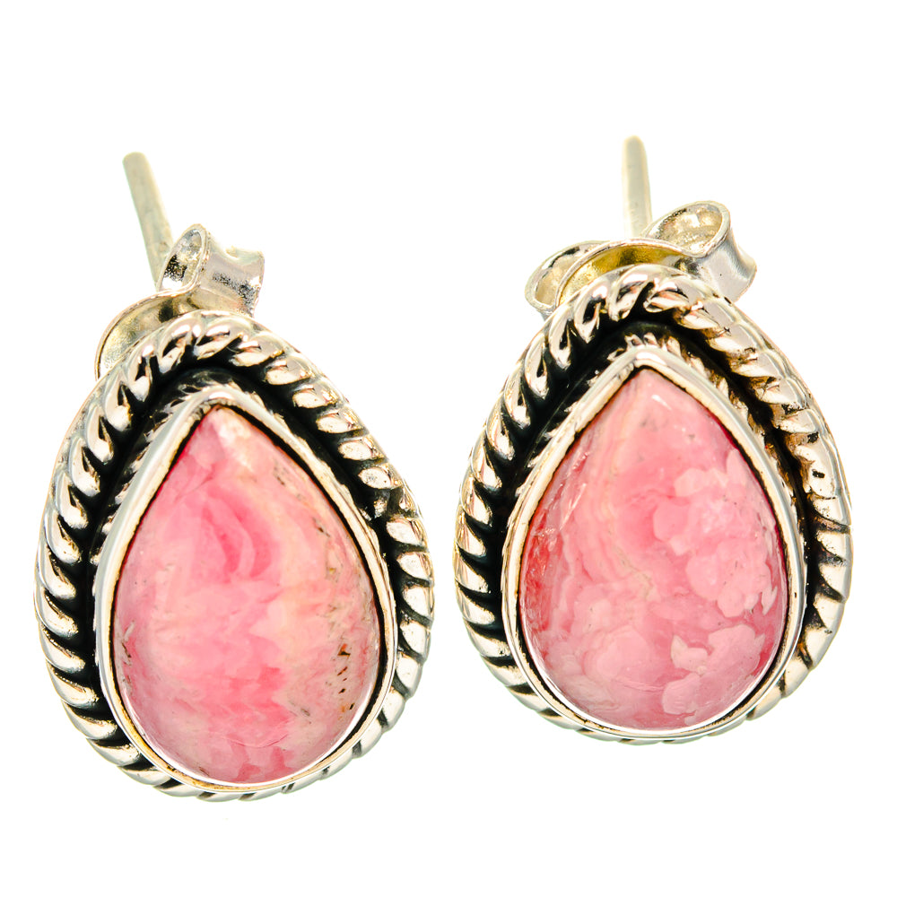 Rhodochrosite Earrings handcrafted by Ana Silver Co - EARR425995 - Photo 2