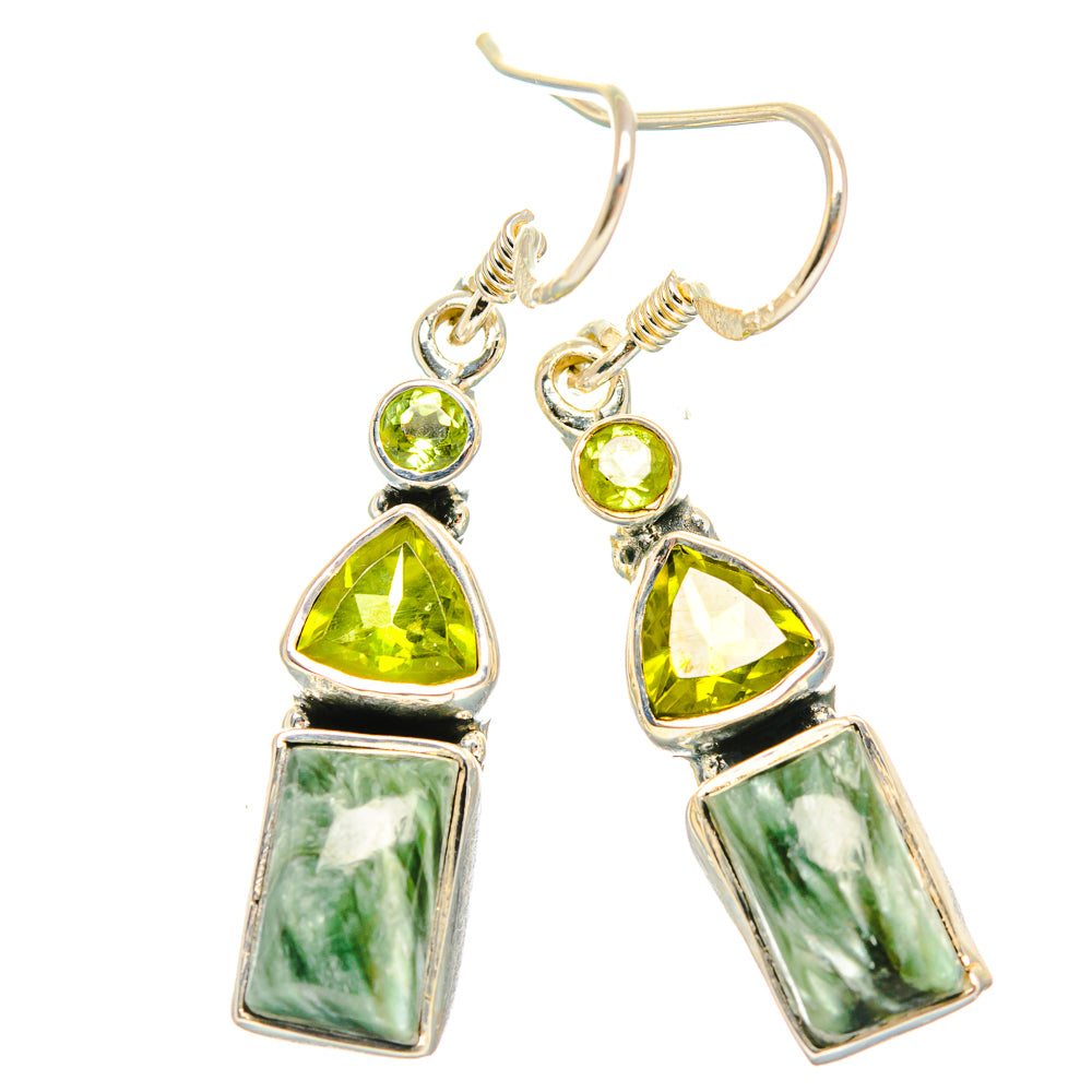 Seraphinite Earrings handcrafted by Ana Silver Co - EARR426059 - Photo 2