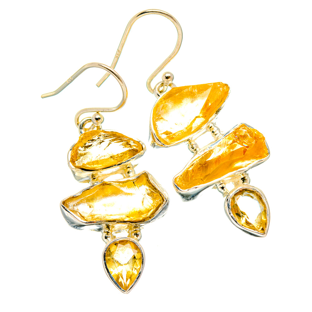 Citrine Earrings handcrafted by Ana Silver Co - EARR426065 - Photo 2