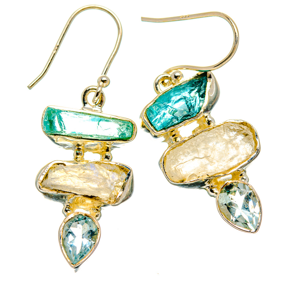 Rainbow Moonstone Earrings handcrafted by Ana Silver Co - EARR426134 - Photo 2