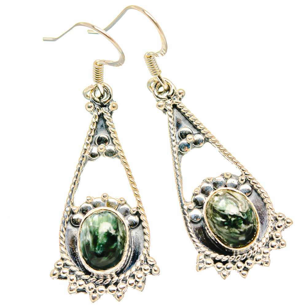 Seraphinite Earrings handcrafted by Ana Silver Co - EARR426145 - Photo 2