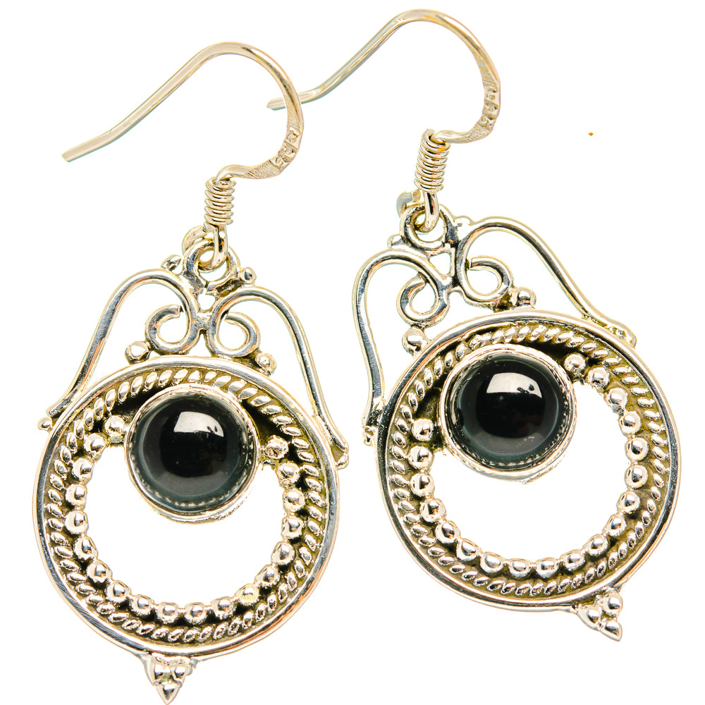 Black Onyx Earrings handcrafted by Ana Silver Co - EARR426160 - Photo 2