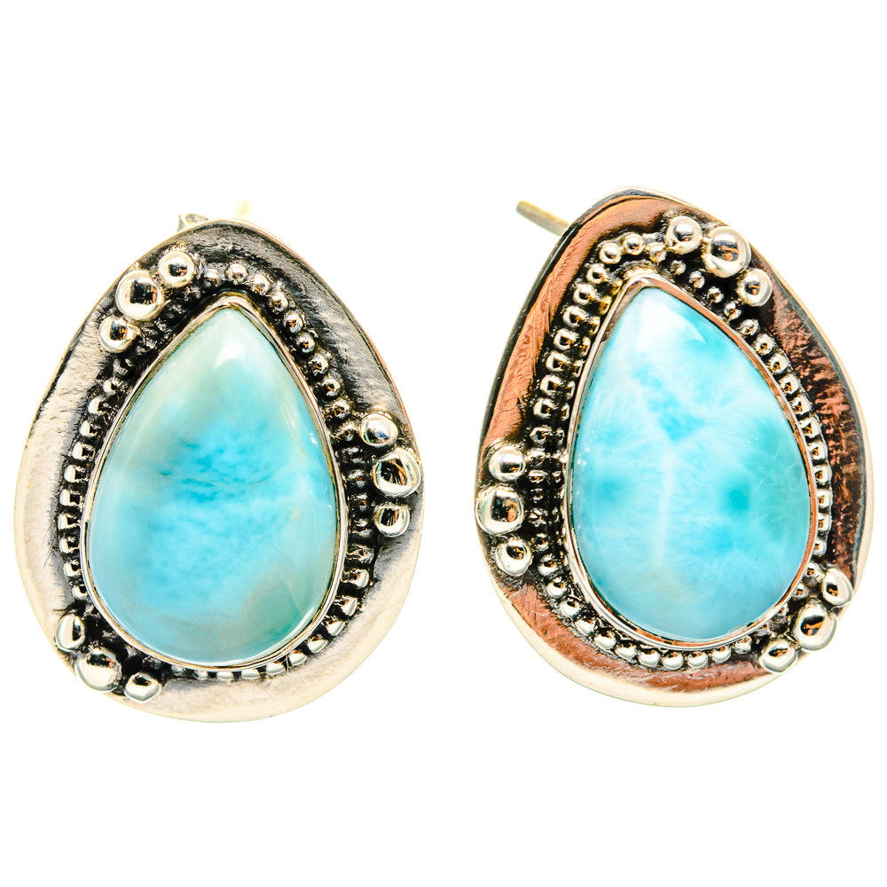Larimar Earrings handcrafted by Ana Silver Co - EARR426207 - Photo 2