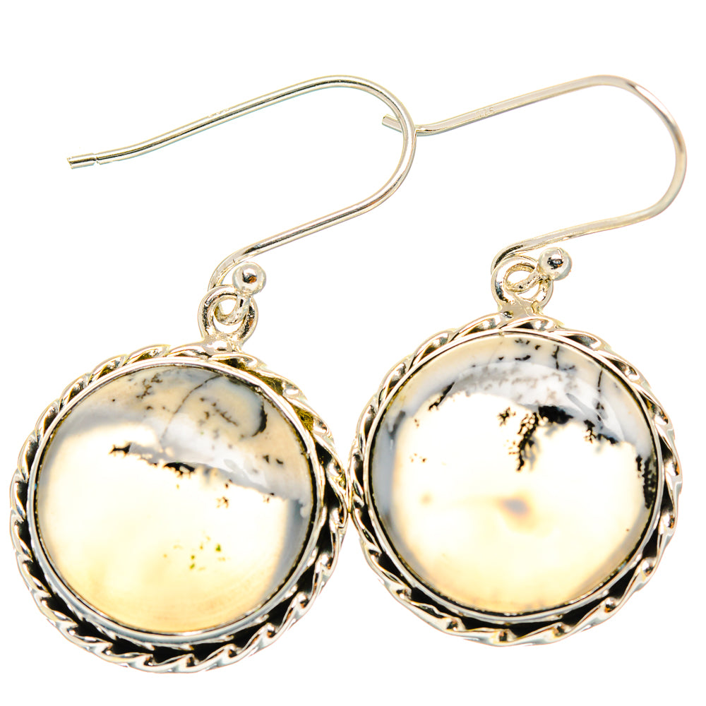 Dendritic Opal Earrings handcrafted by Ana Silver Co - EARR426222 - Photo 2