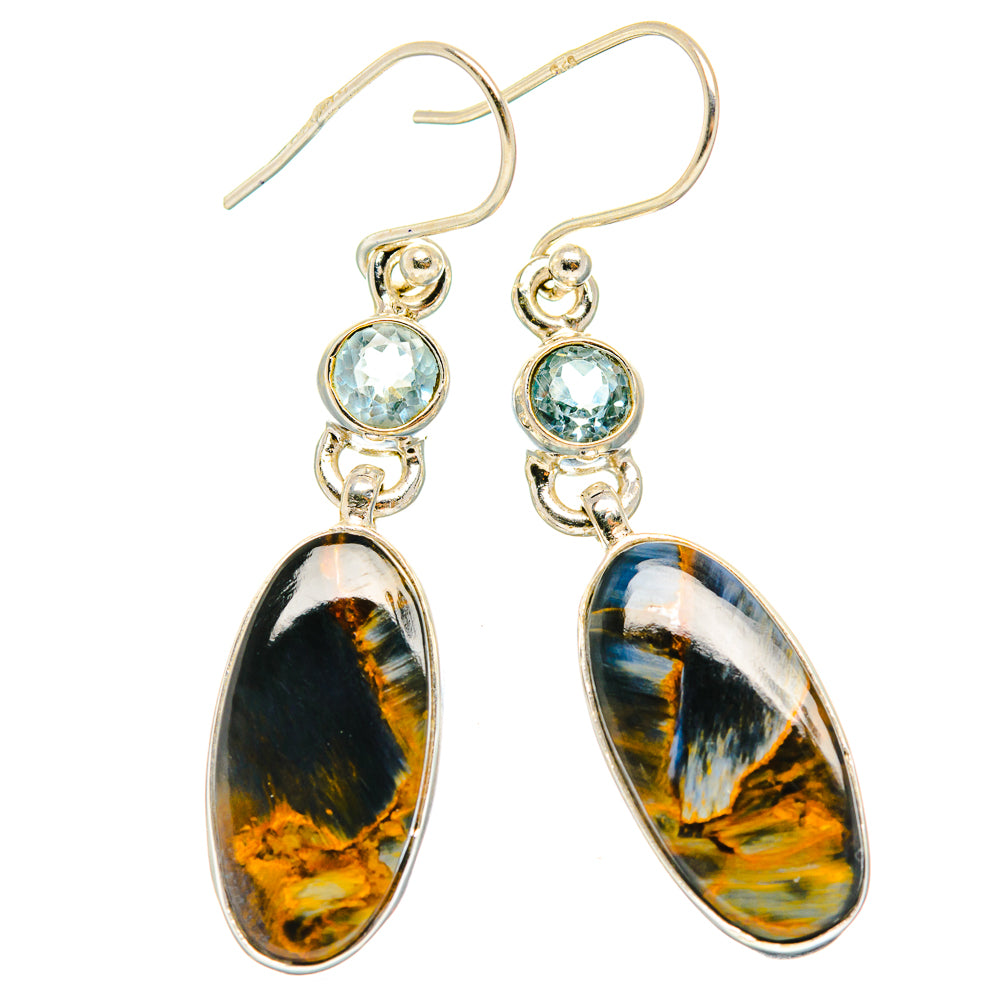 Pietersite Earrings handcrafted by Ana Silver Co - EARR426275 - Photo 2