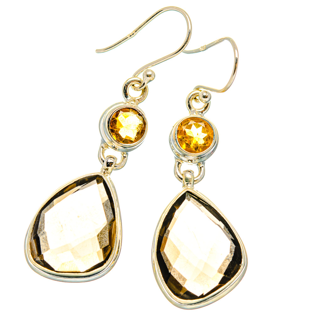 Smoky Quartz Earrings handcrafted by Ana Silver Co - EARR426299 - Photo 2