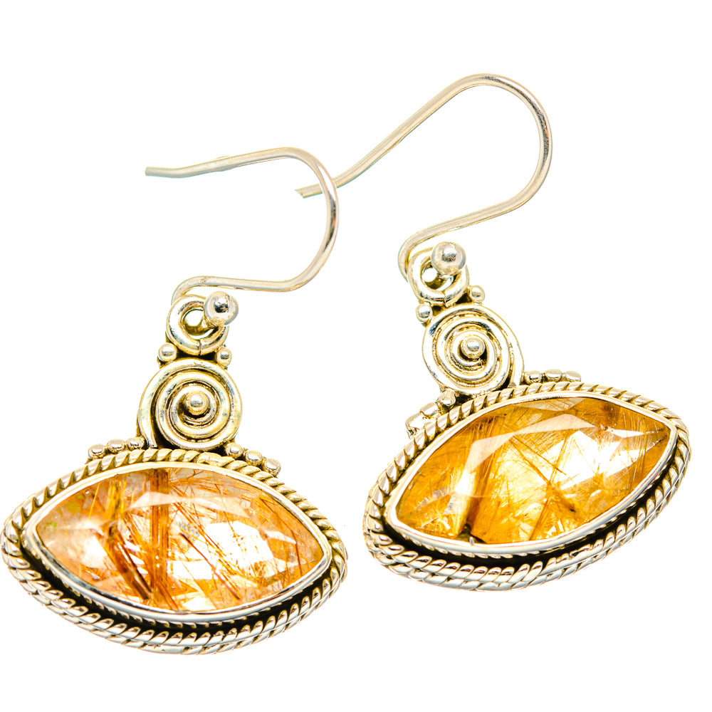 Rutilated Quartz Earrings handcrafted by Ana Silver Co - EARR426308 - Photo 2