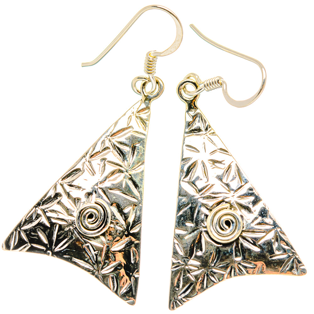 Engraved Earrings handcrafted by Ana Silver Co - EARR426330 - Photo 2