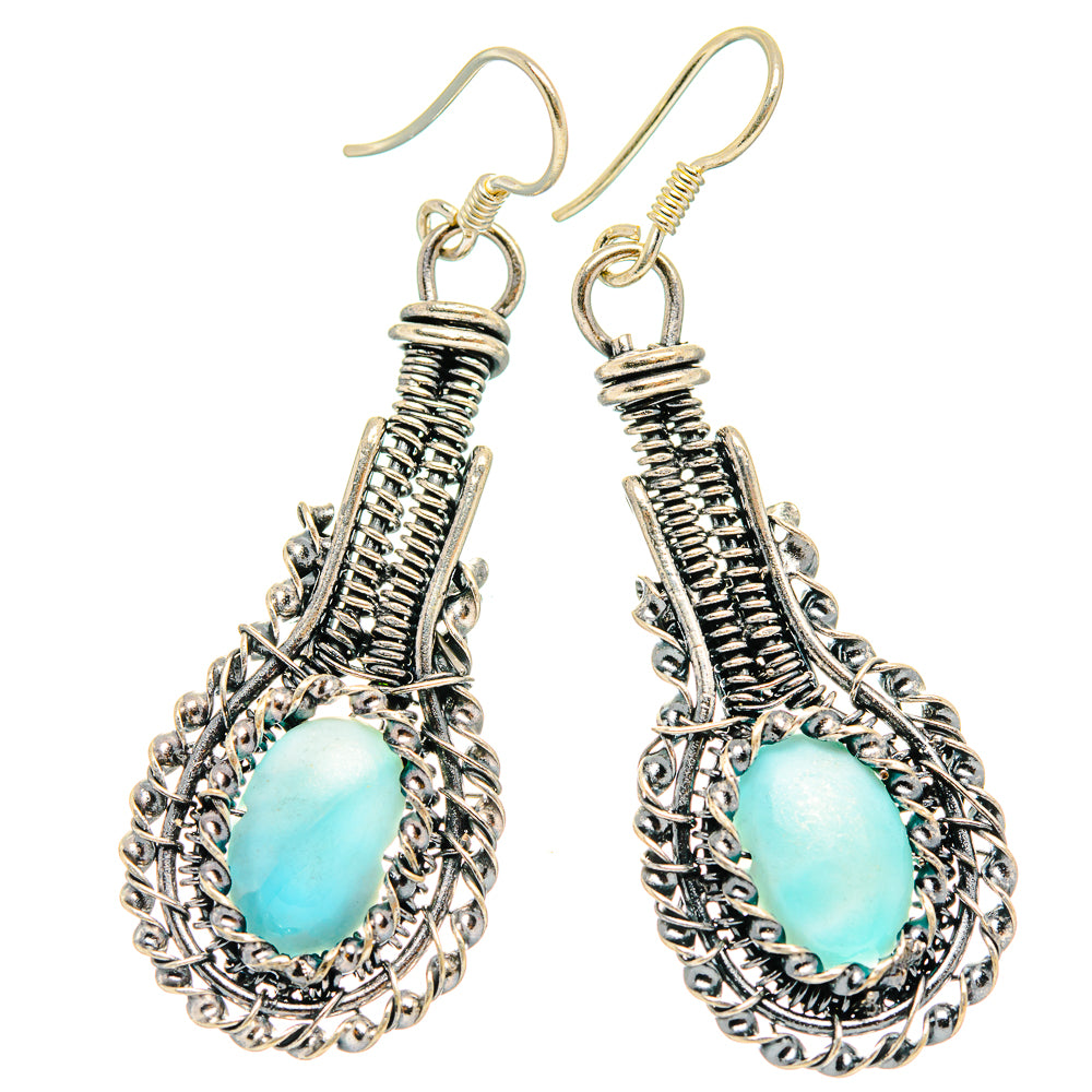 Larimar Earrings handcrafted by Ana Silver Co - EARR426358 - Photo 2