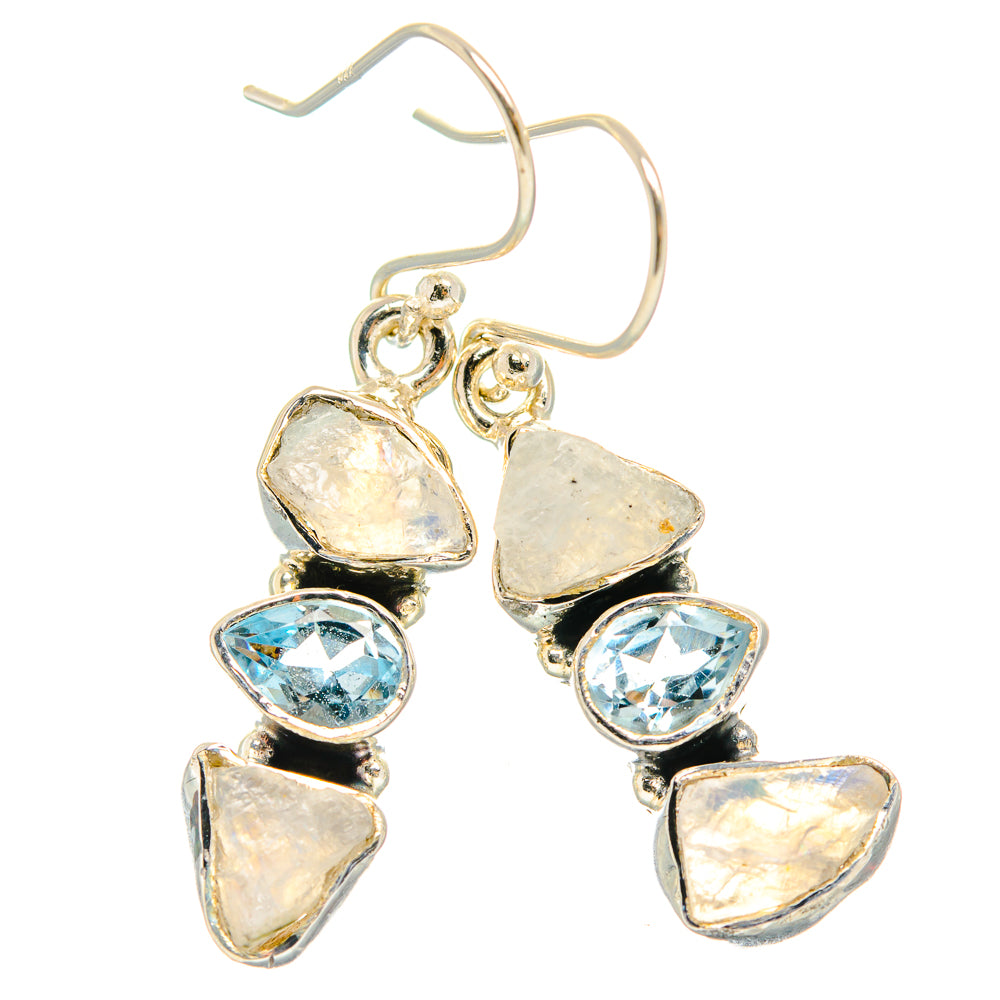Rainbow Moonstone Earrings handcrafted by Ana Silver Co - EARR426466 - Photo 2