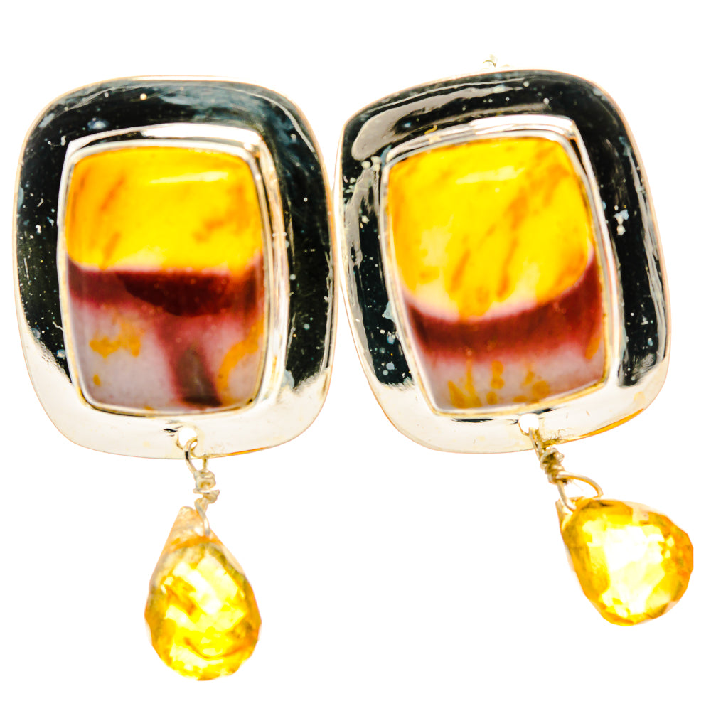 Mookaite Earrings handcrafted by Ana Silver Co - EARR426478 - Photo 2
