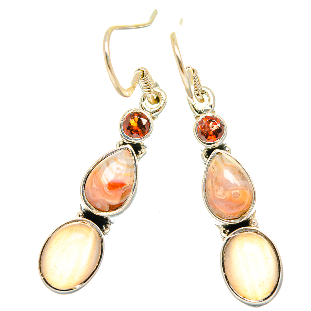 Rose Quartz Earrings handcrafted by Ana Silver Co - EARR426480 - Photo 2