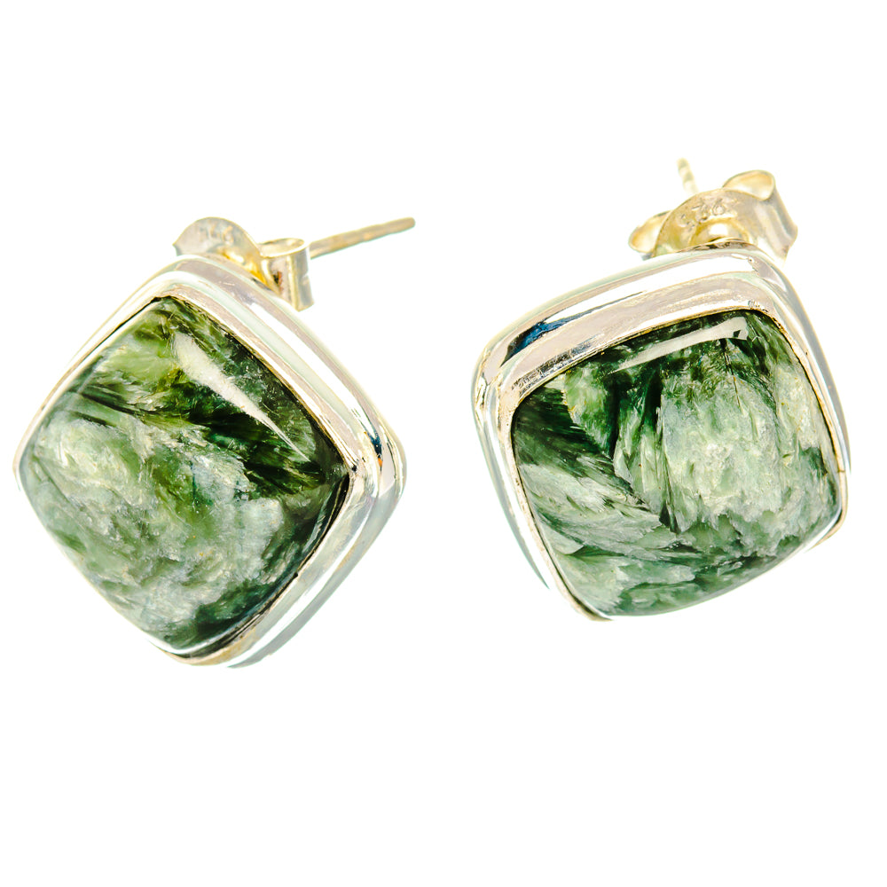 Seraphinite Earrings handcrafted by Ana Silver Co - EARR426515 - Photo 2