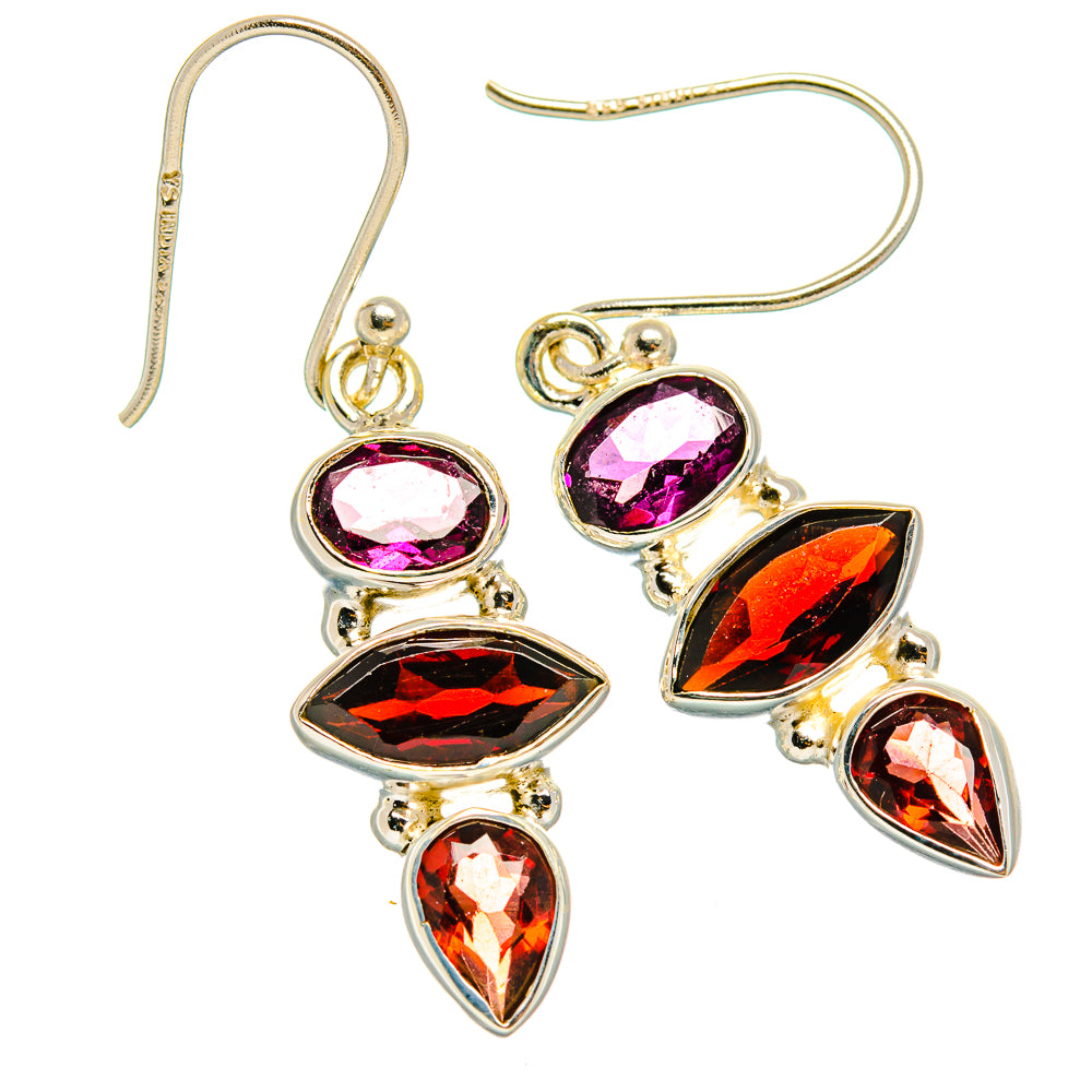 Garnet Earrings handcrafted by Ana Silver Co - EARR426518 - Photo 2