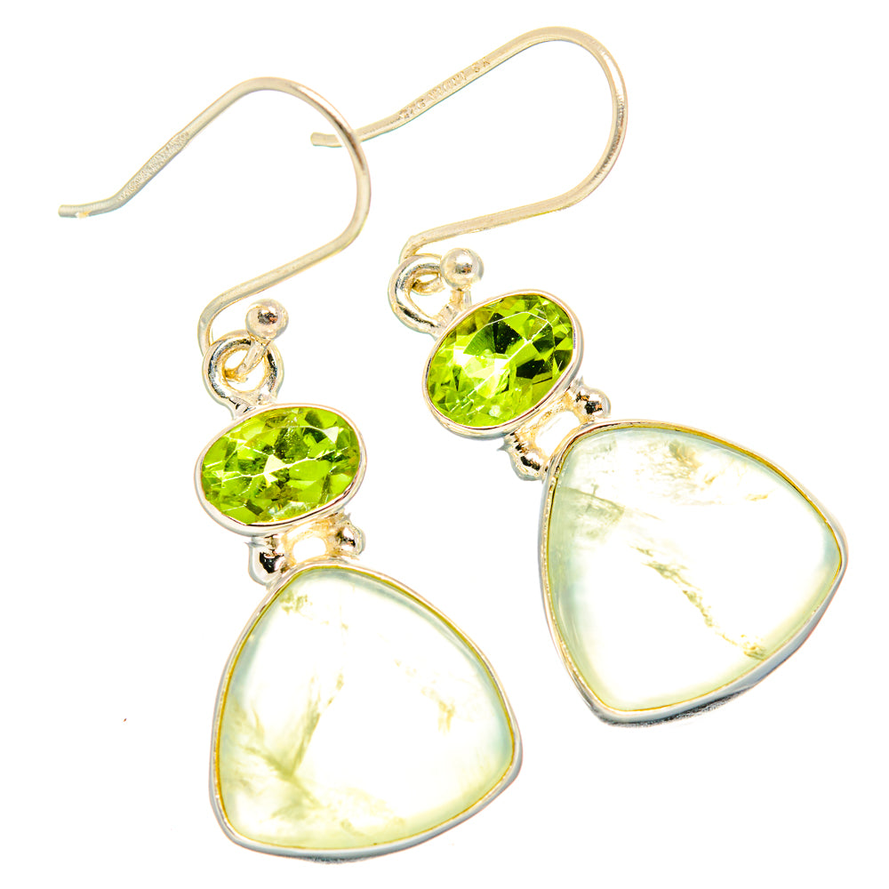 Prehnite Earrings handcrafted by Ana Silver Co - EARR426555 - Photo 2