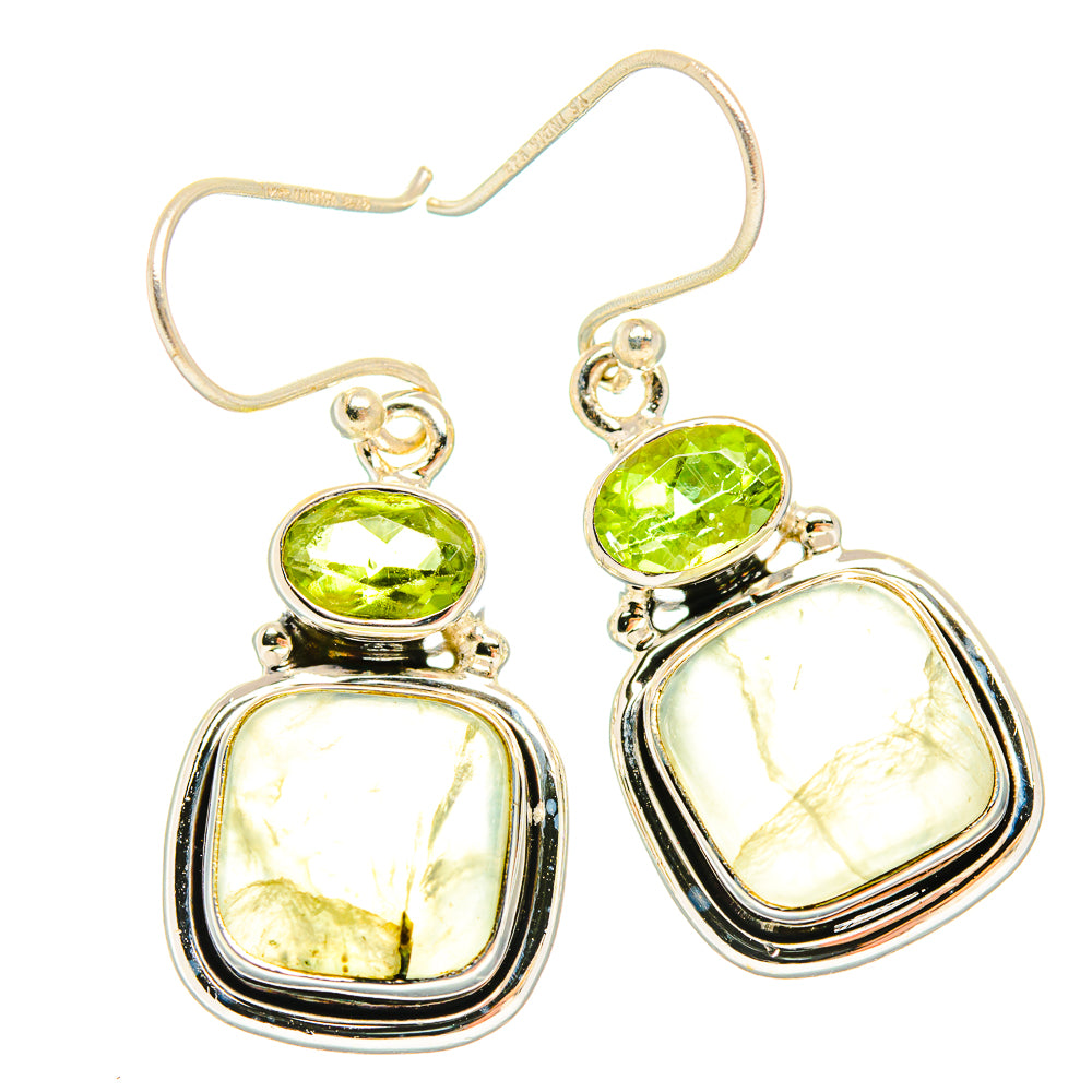 Prehnite Earrings handcrafted by Ana Silver Co - EARR426618 - Photo 2