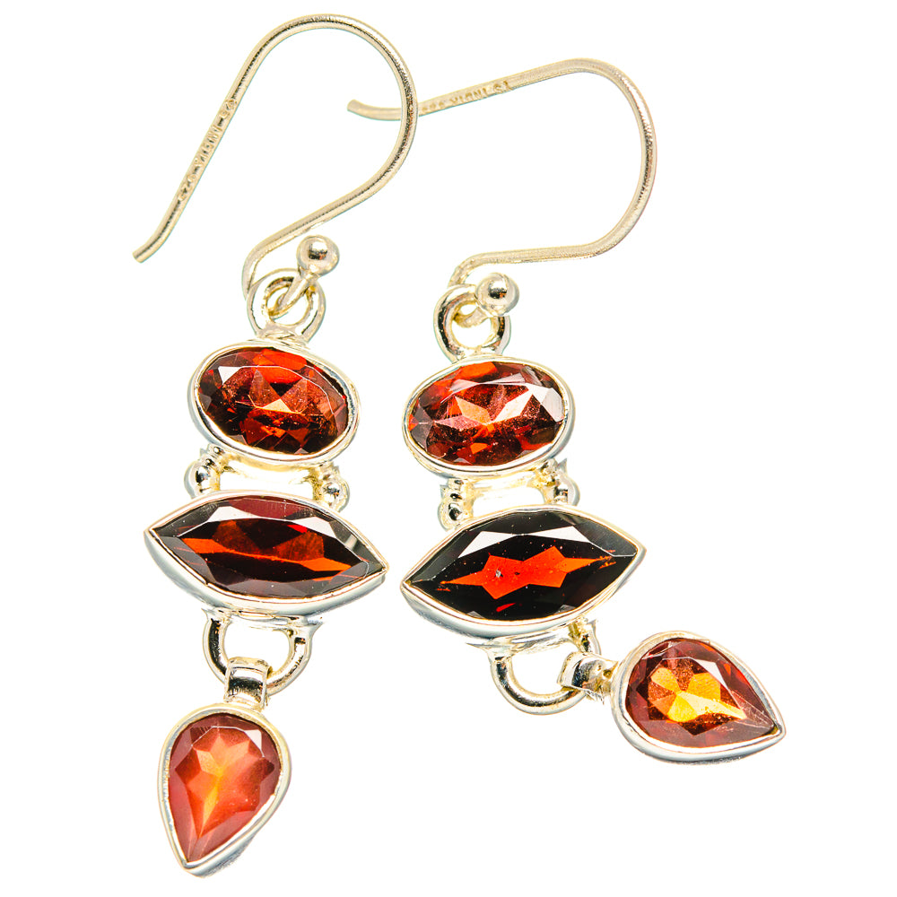 Garnet Earrings handcrafted by Ana Silver Co - EARR426690 - Photo 2