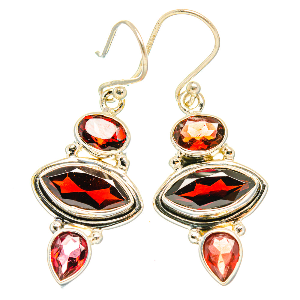 Garnet Earrings handcrafted by Ana Silver Co - EARR426814 - Photo 2