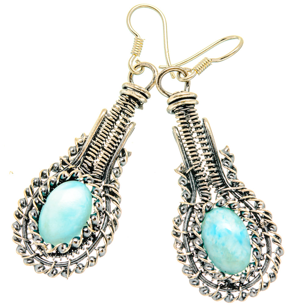 Larimar Earrings handcrafted by Ana Silver Co - EARR426847 - Photo 2