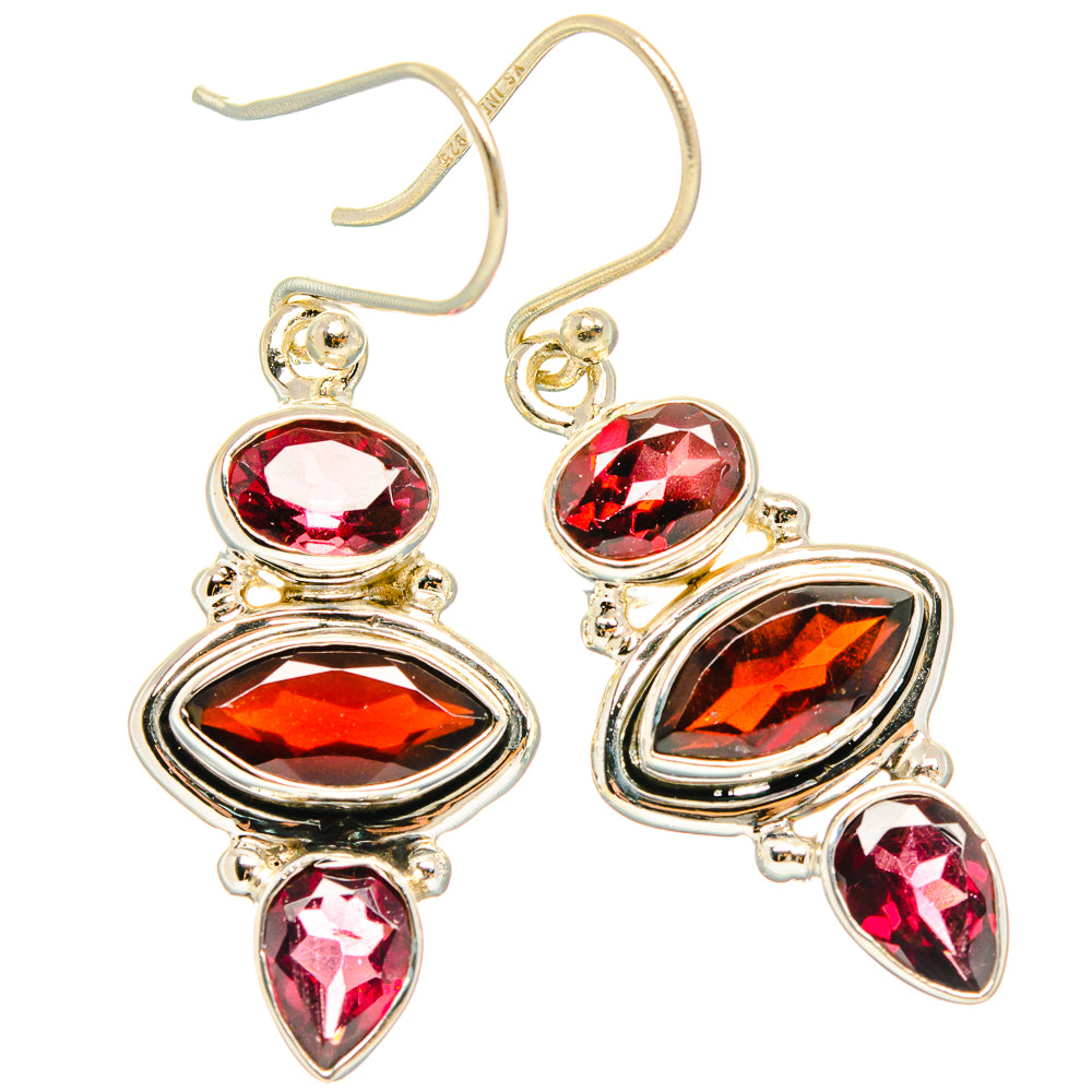 Garnet Earrings handcrafted by Ana Silver Co - EARR426873 - Photo 2