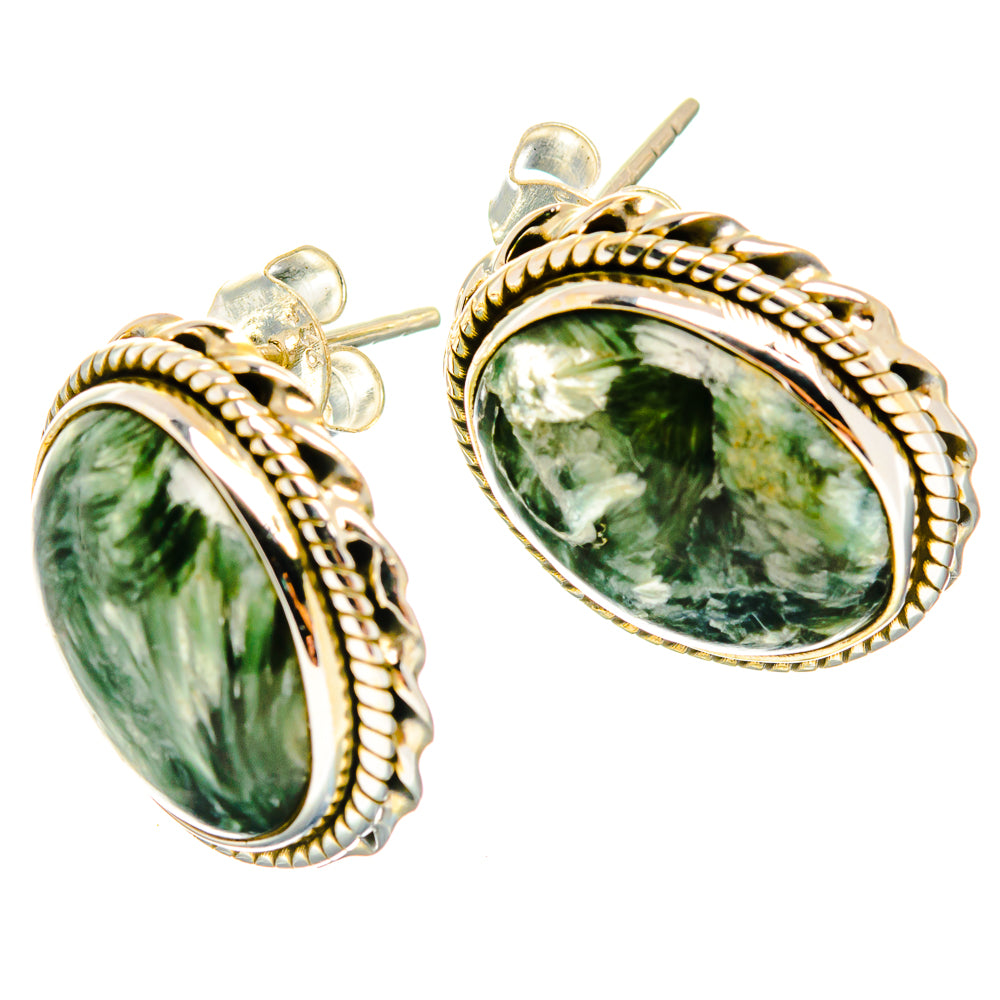Seraphinite Earrings handcrafted by Ana Silver Co - EARR426901 - Photo 2