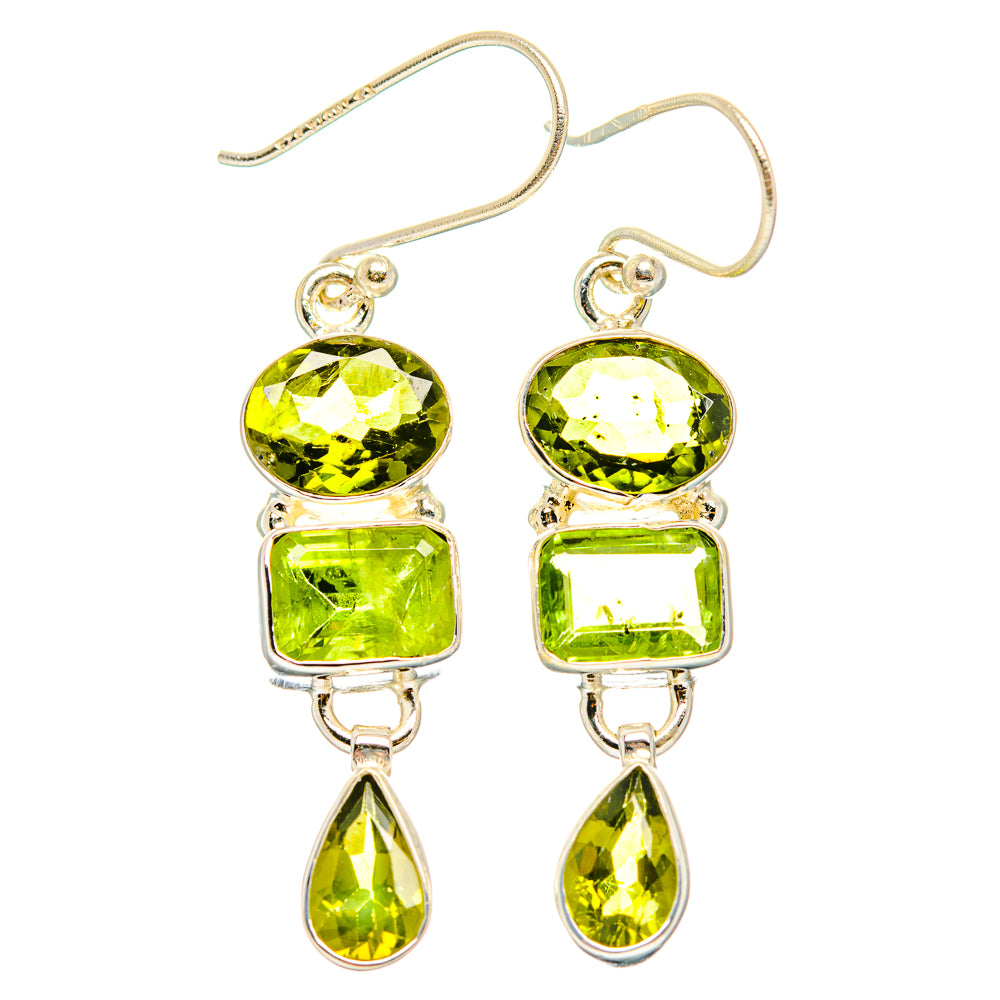 Peridot Earrings handcrafted by Ana Silver Co - EARR426945 - Photo 2
