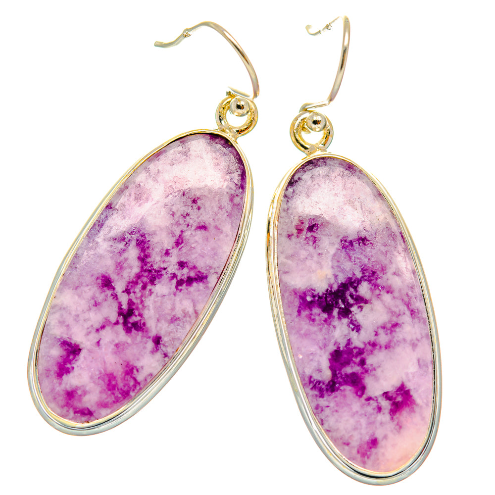 Lepidolite Earrings handcrafted by Ana Silver Co - EARR426957 - Photo 2