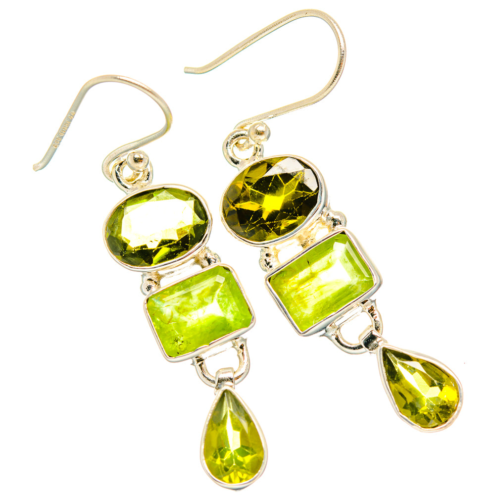 Peridot Earrings handcrafted by Ana Silver Co - EARR426974 - Photo 2