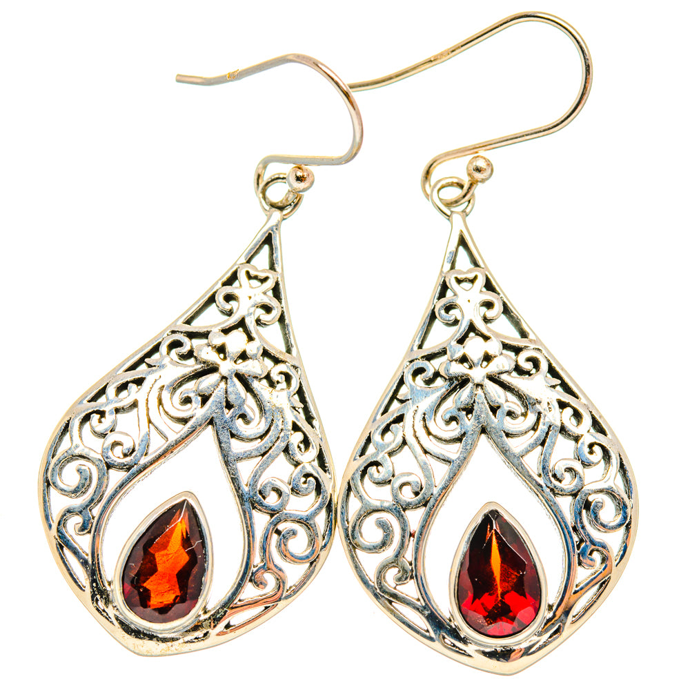 Garnet Earrings handcrafted by Ana Silver Co - EARR427011 - Photo 2