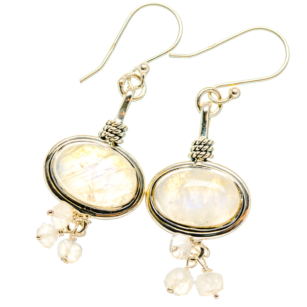Rainbow Moonstone Earrings handcrafted by Ana Silver Co - EARR427021 - Photo 2