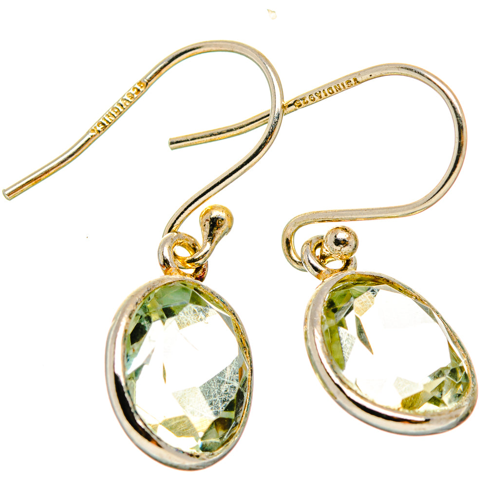 Green Amethyst Earrings handcrafted by Ana Silver Co - EARR427033 - Photo 2