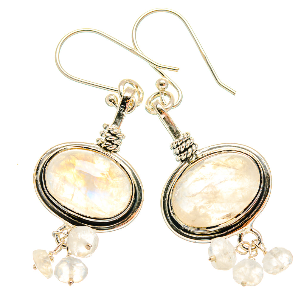 Rainbow Moonstone Earrings handcrafted by Ana Silver Co - EARR427104 - Photo 2