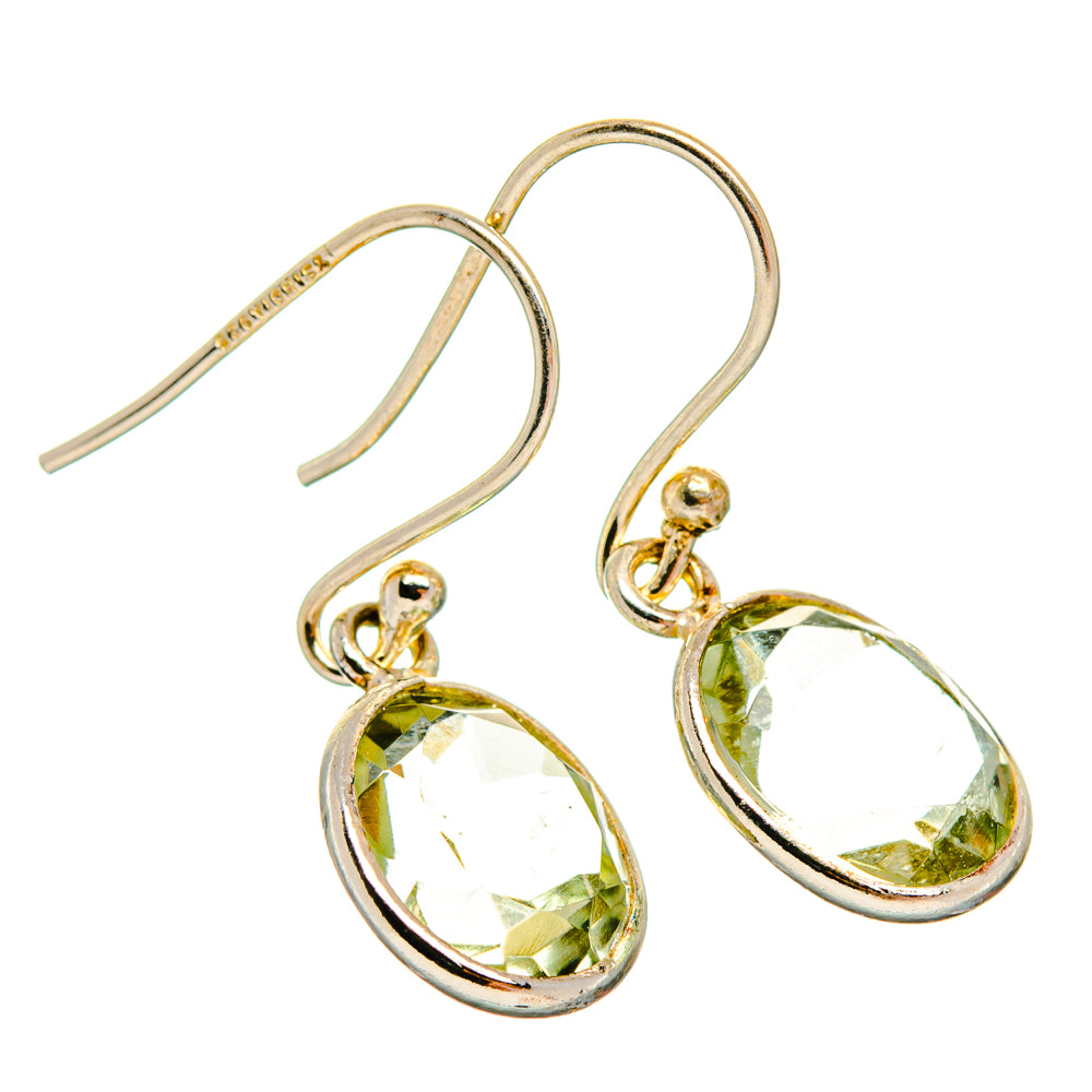 Green Amethyst Earrings handcrafted by Ana Silver Co - EARR427171 - Photo 2