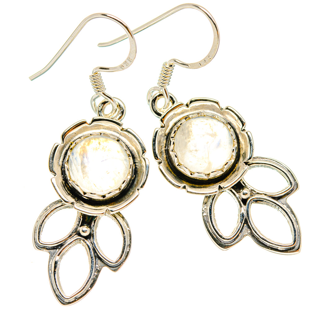 Rainbow Moonstone Earrings handcrafted by Ana Silver Co - EARR427306 - Photo 2