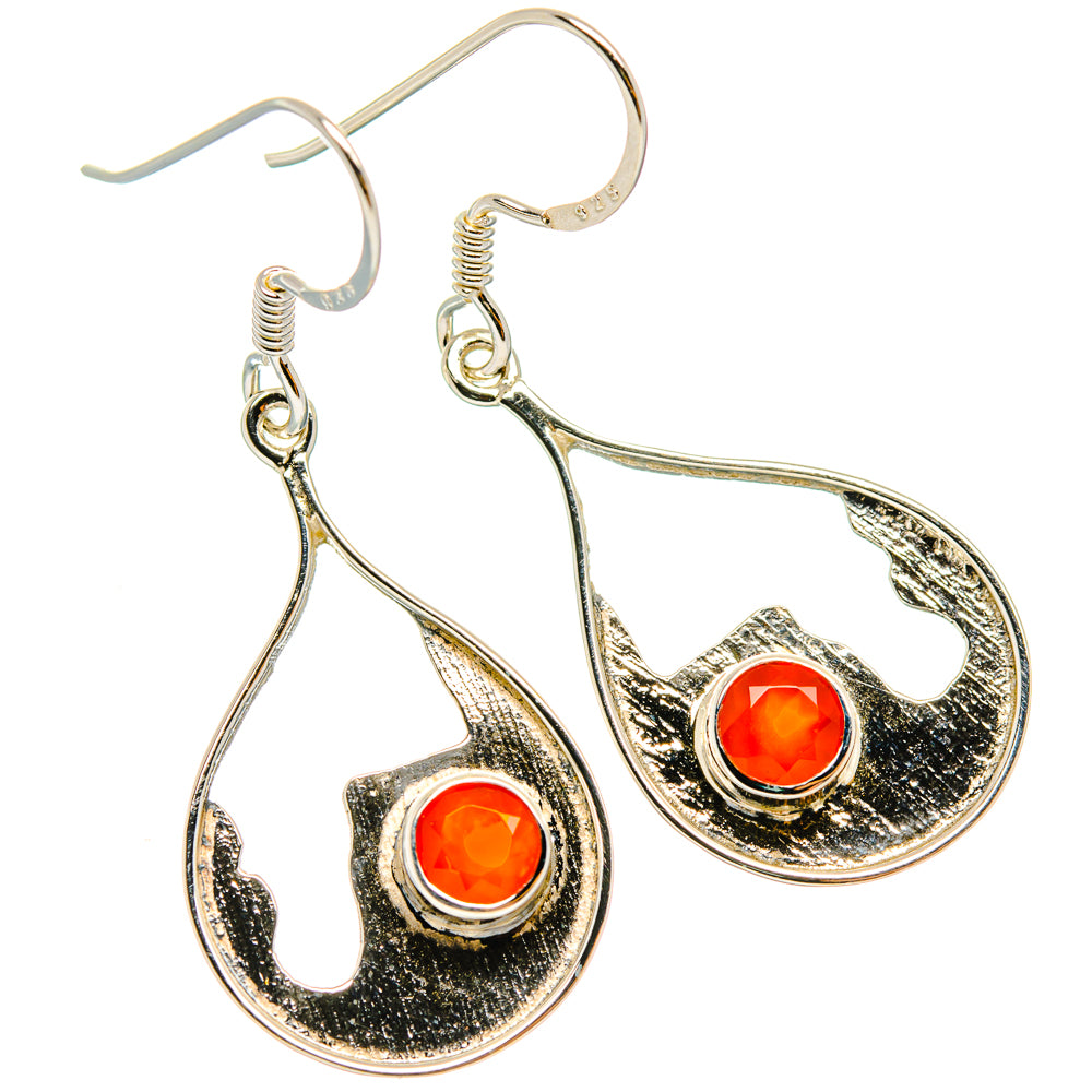 Red Onyx Earrings handcrafted by Ana Silver Co - EARR427307 - Photo 2