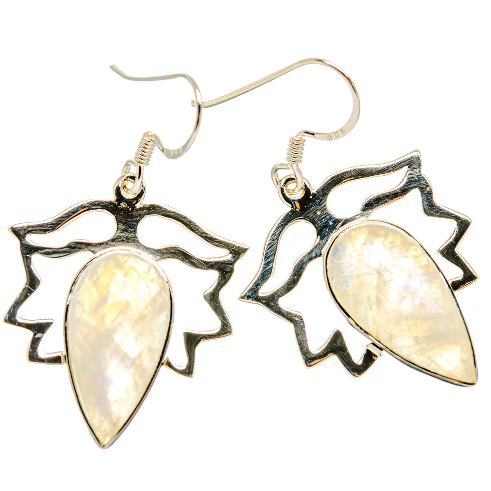 Rainbow Moonstone Earrings handcrafted by Ana Silver Co - EARR427320 - Photo 2
