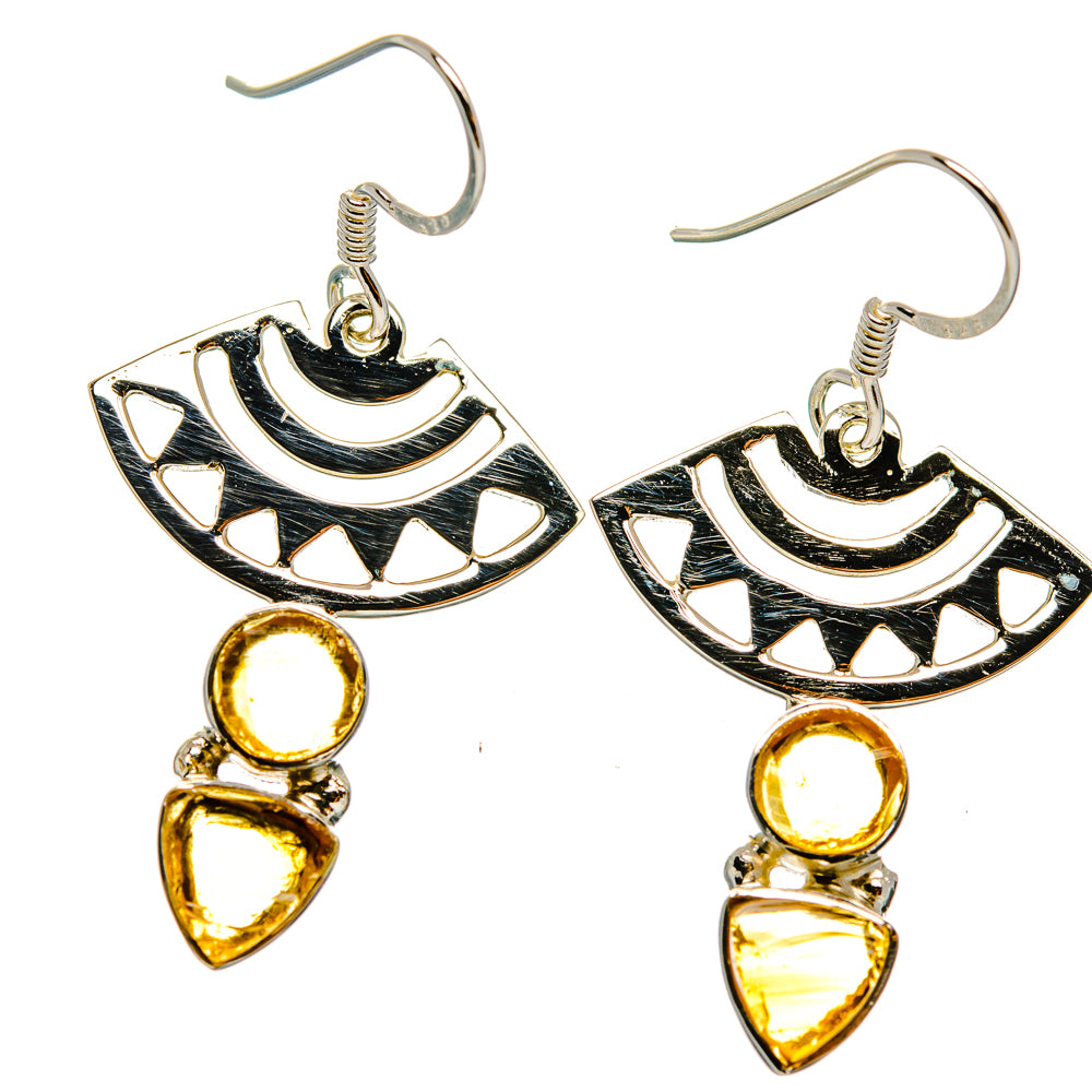 Citrine Earrings handcrafted by Ana Silver Co - EARR427325 - Photo 2