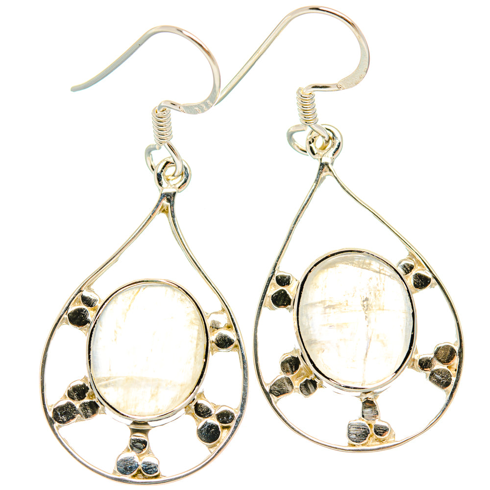 Rainbow Moonstone Earrings handcrafted by Ana Silver Co - EARR427338 - Photo 2