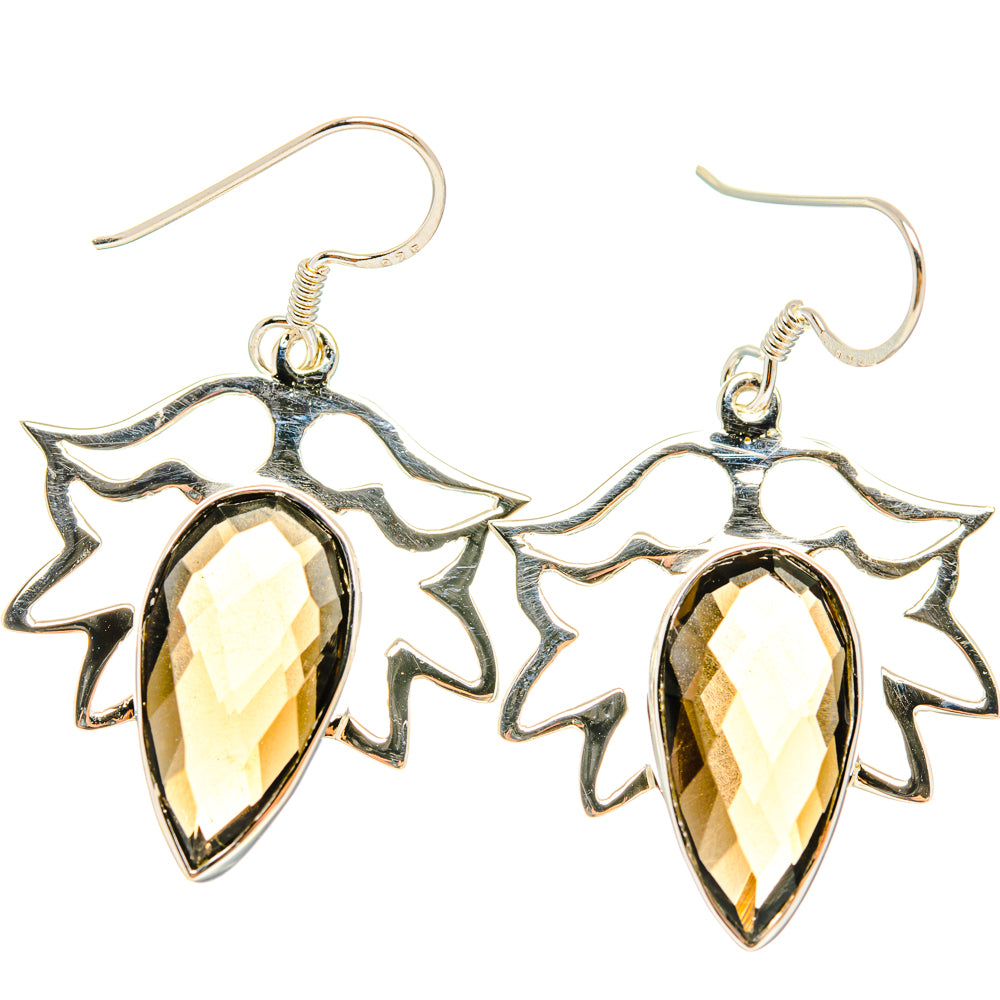 Smoky Quartz Earrings handcrafted by Ana Silver Co - EARR427340 - Photo 2