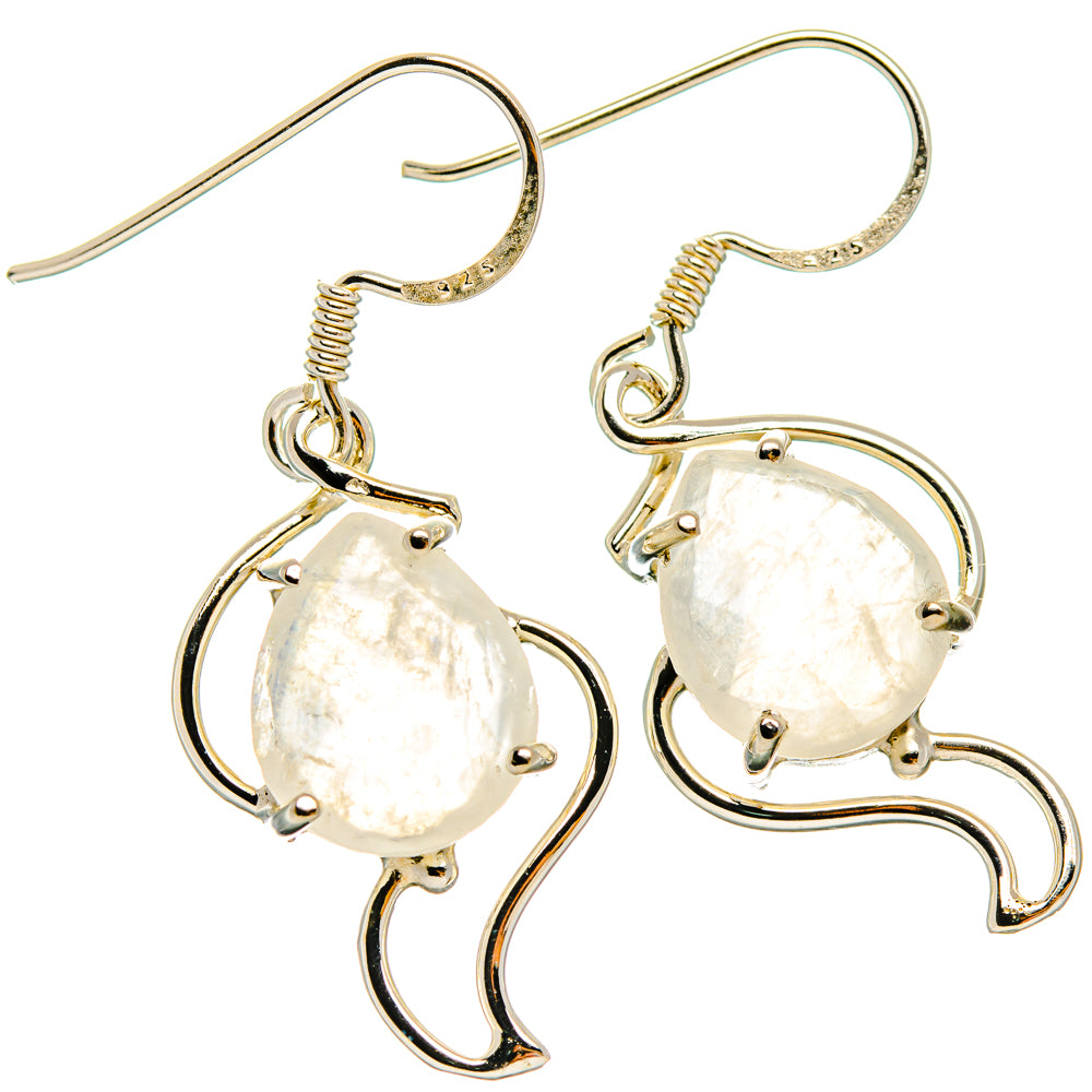 Rainbow Moonstone Earrings handcrafted by Ana Silver Co - EARR427363 - Photo 2