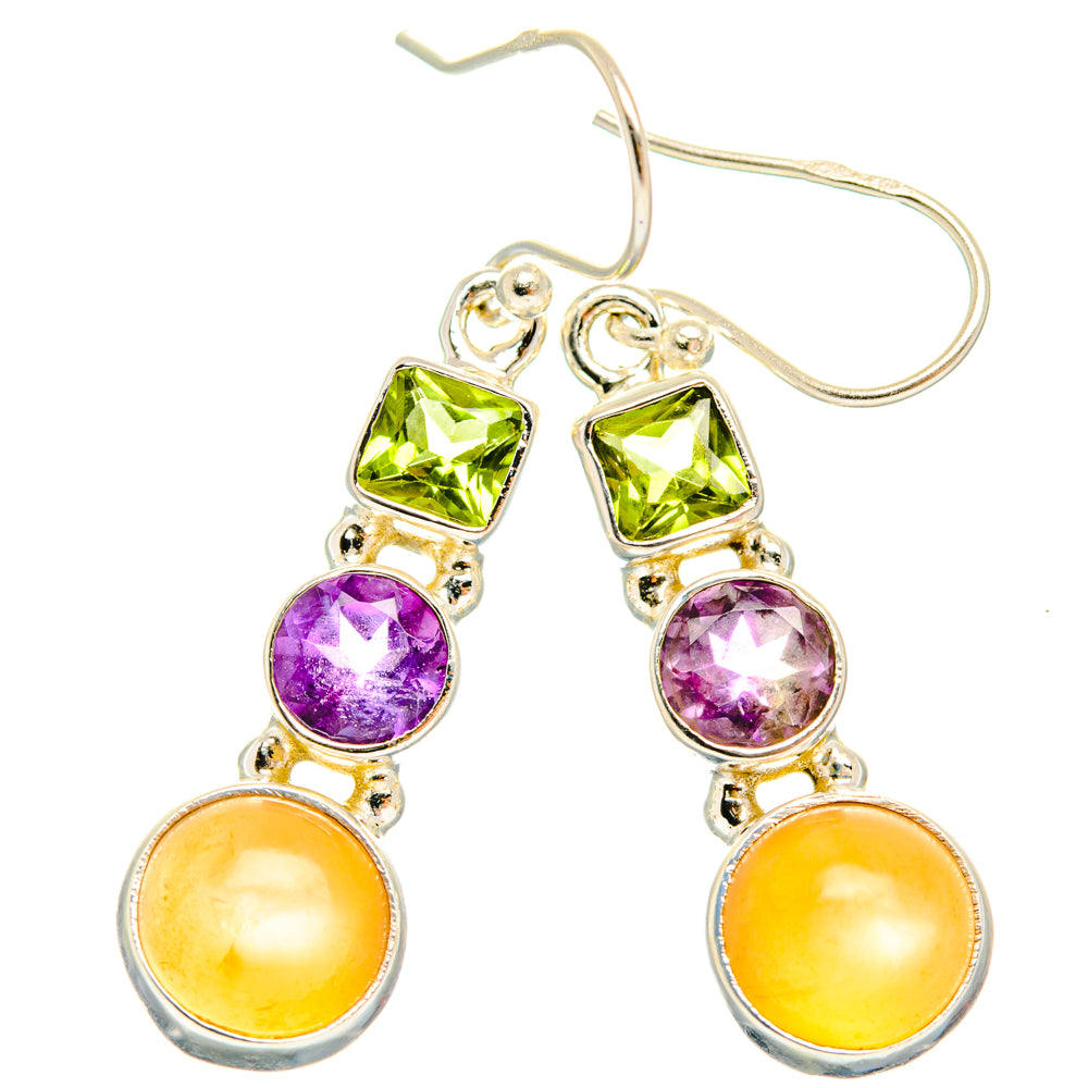Sunstone Earrings handcrafted by Ana Silver Co - EARR427450 - Photo 2