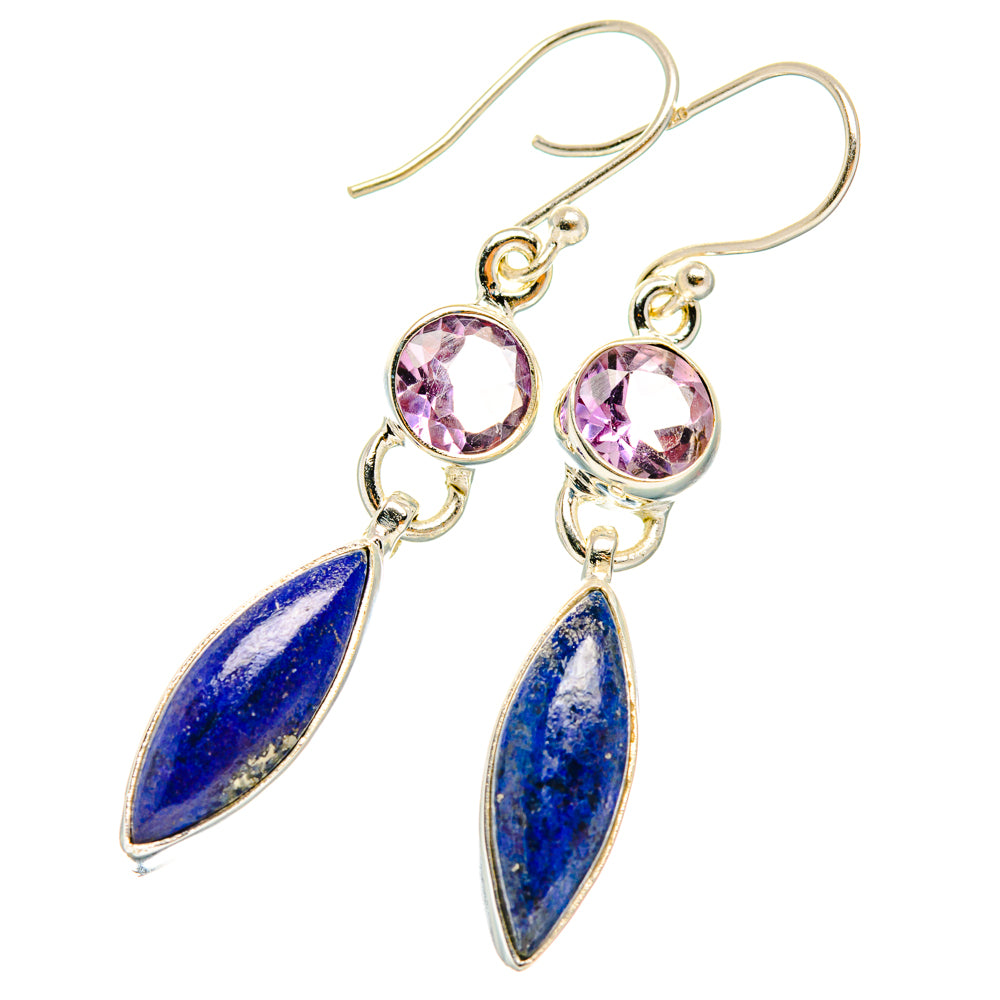 Lapis Lazuli Earrings handcrafted by Ana Silver Co - EARR427451 - Photo 2