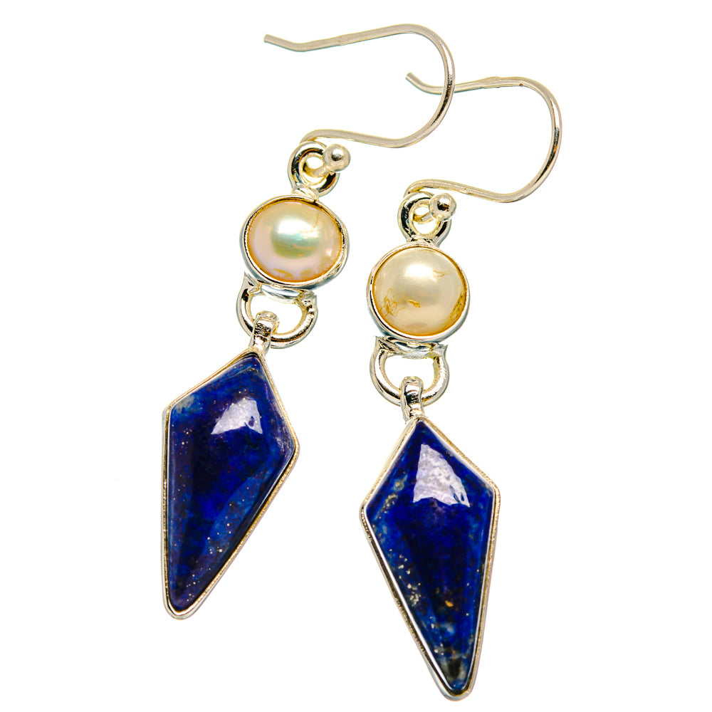 Lapis Lazuli Earrings handcrafted by Ana Silver Co - EARR427498 - Photo 2