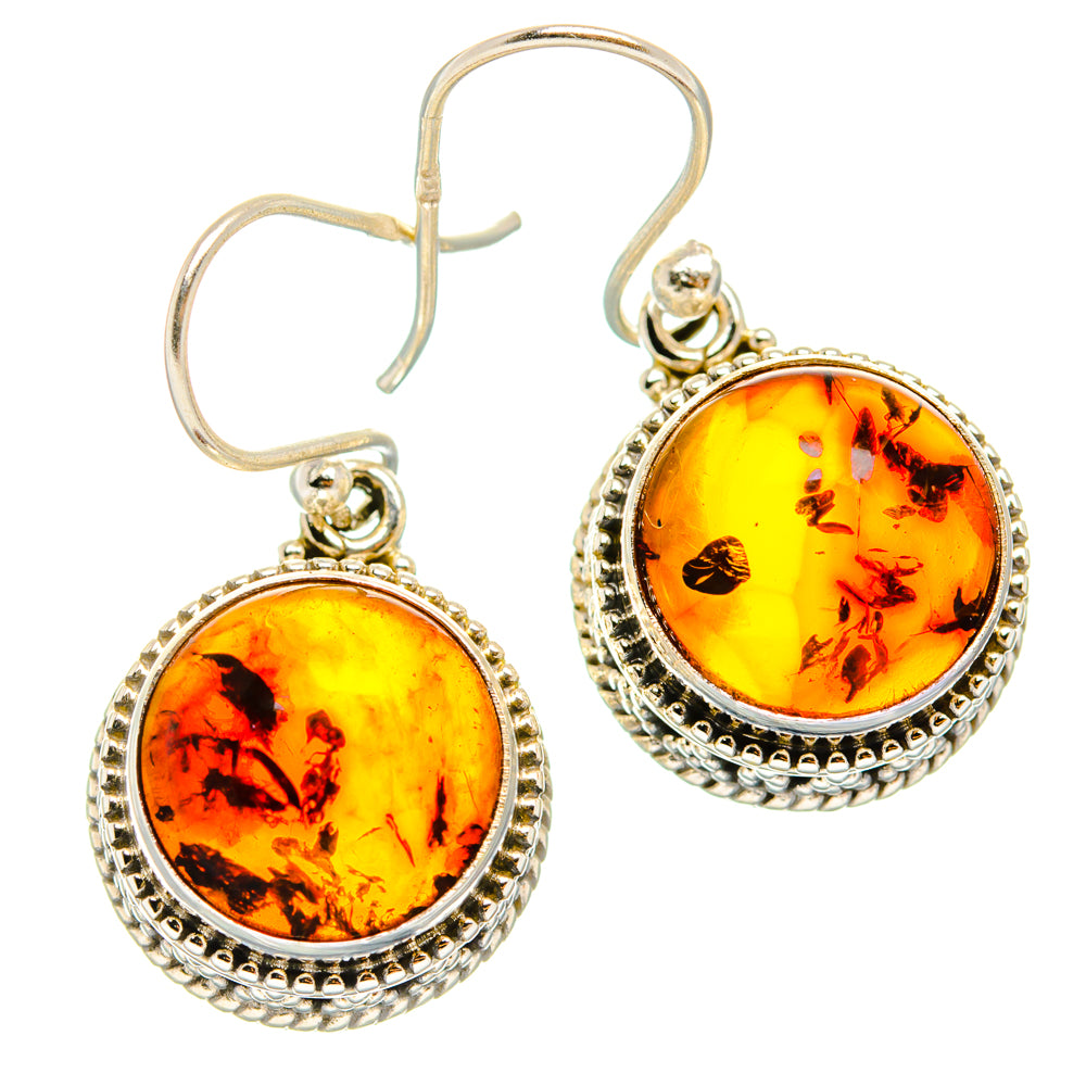 Baltic Amber Earrings handcrafted by Ana Silver Co - EARR427540 - Photo 2