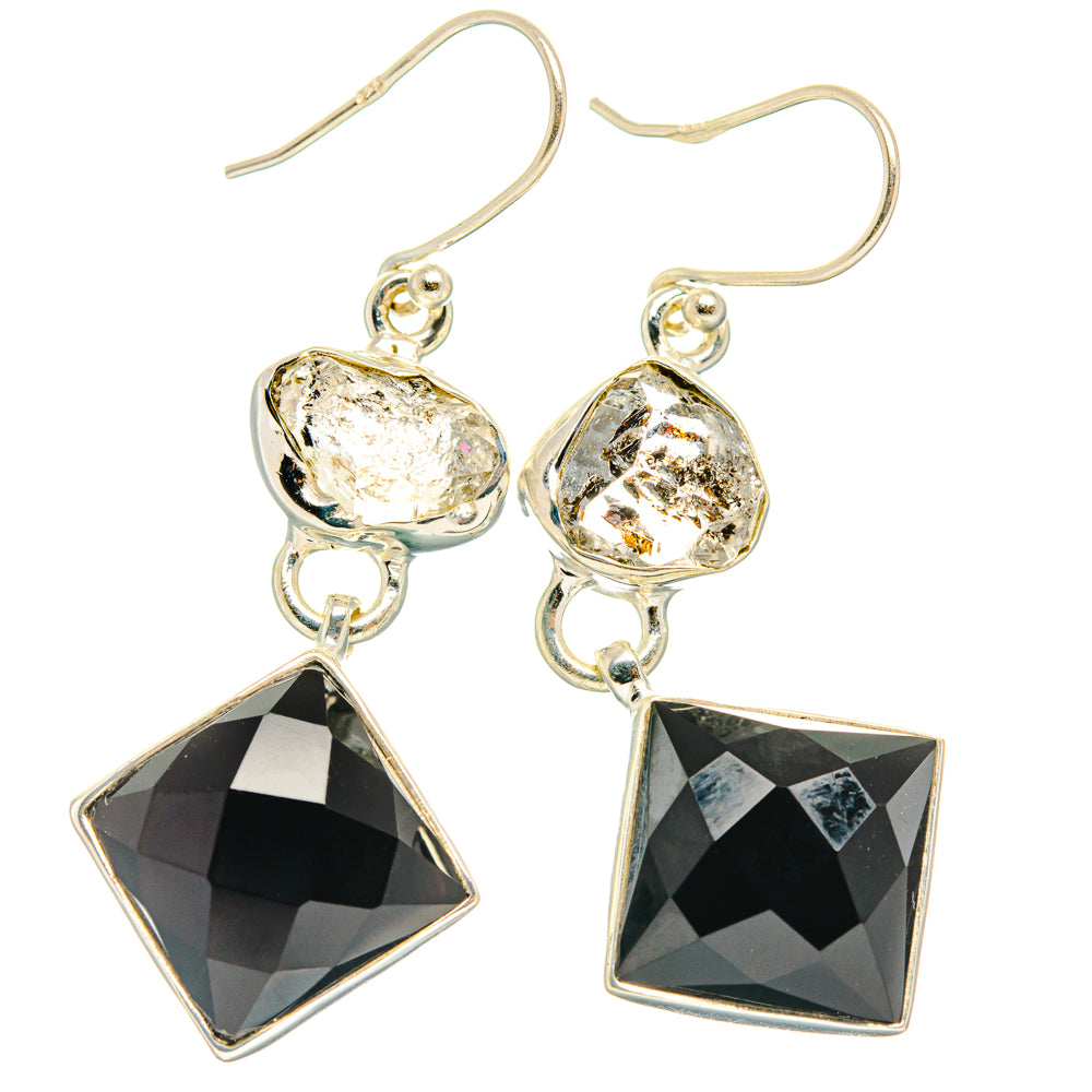 Black Onyx Earrings handcrafted by Ana Silver Co - EARR427561 - Photo 2