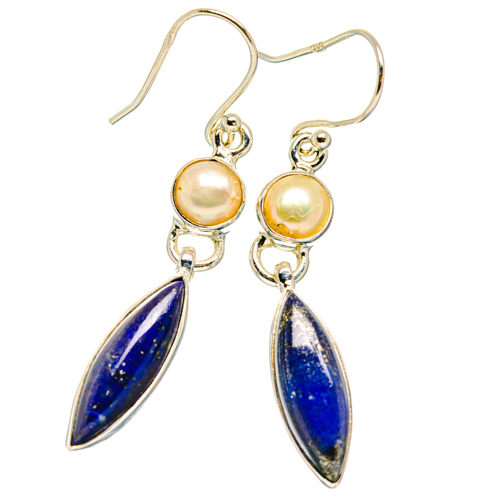 Lapis Lazuli Earrings handcrafted by Ana Silver Co - EARR427593 - Photo 2