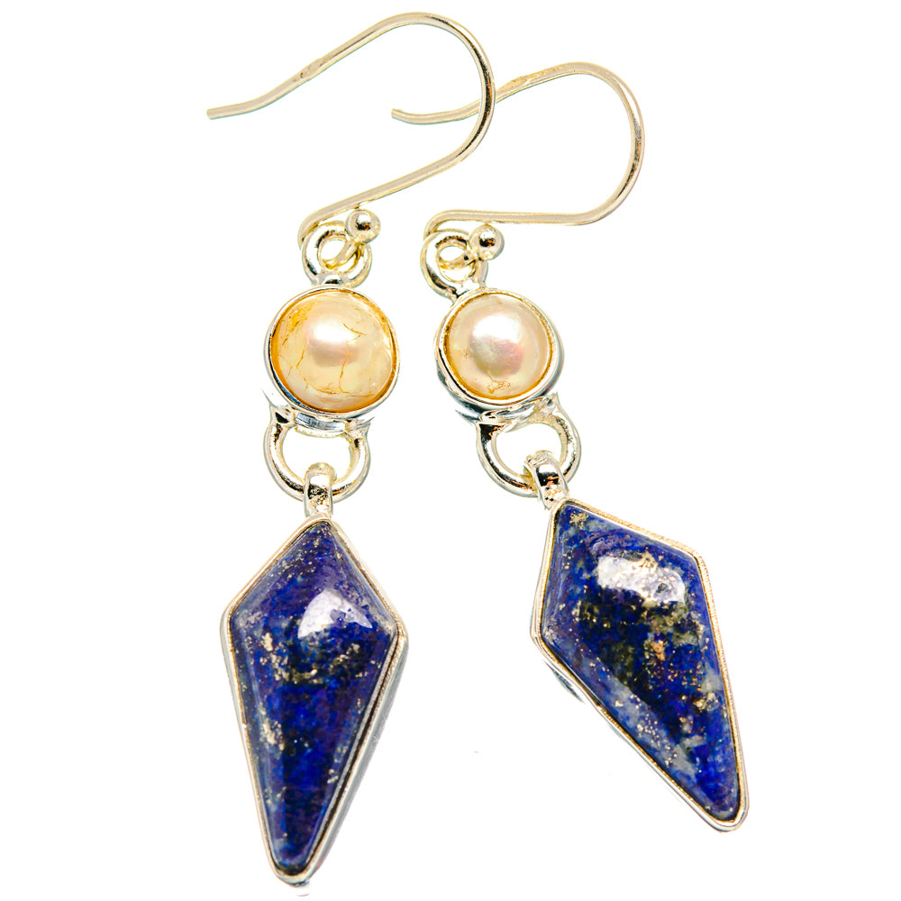 Lapis Lazuli Earrings handcrafted by Ana Silver Co - EARR427612 - Photo 2